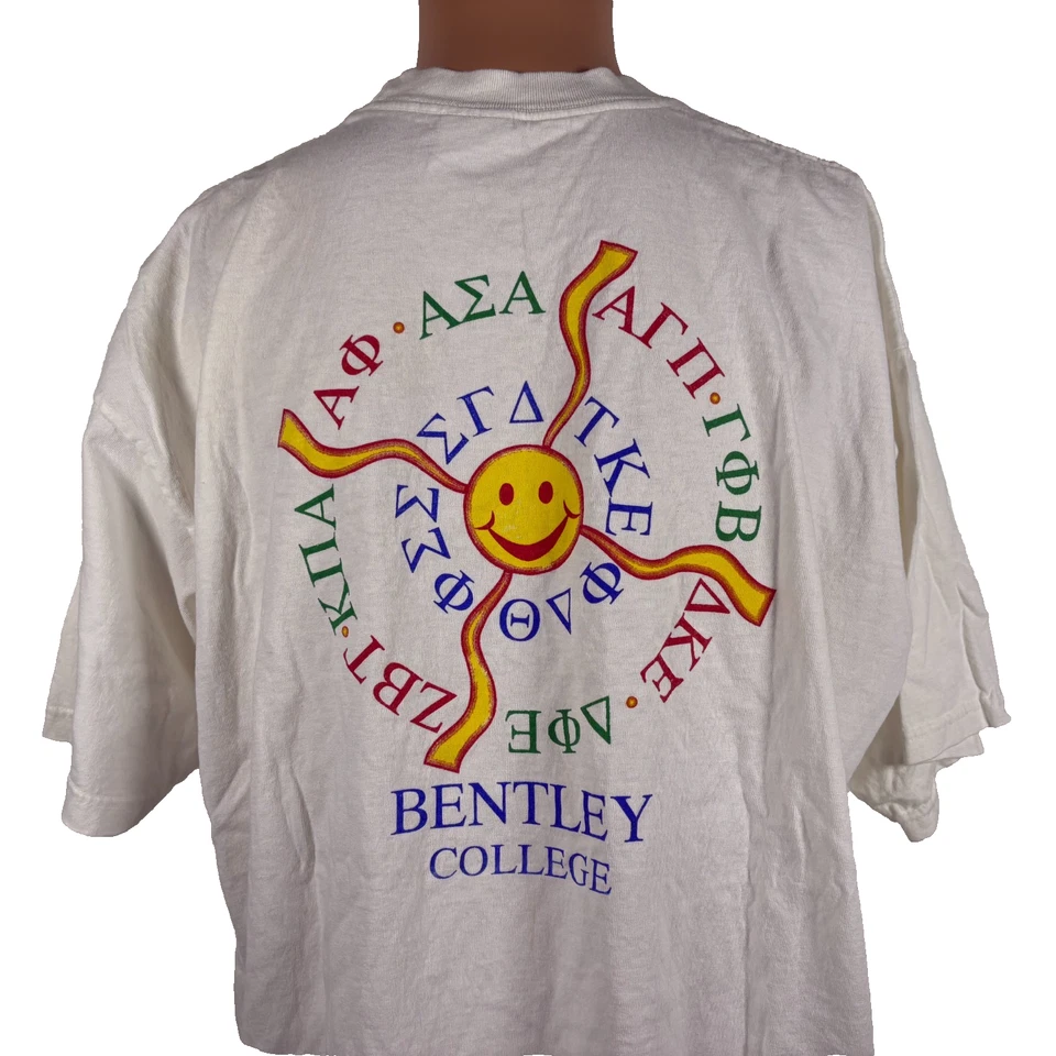 Vintage Bentley College T Shirt Mens XL Greek Week Fraternity Sorority 90s - Image 1 of 4