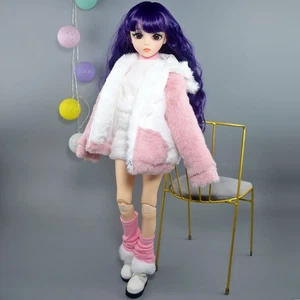 60cm Height Girl Doll Toy Curly Hair Wig Clothes Outfits Full Set Included BJD - Picture 1 of 18