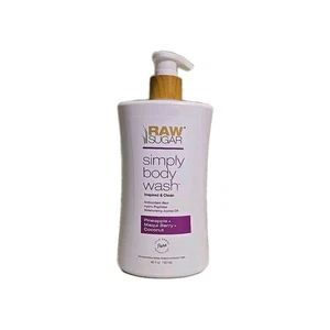 Raw Sugar Simply Body Wash, Pineapple+Maqui Berry+Coconut 40 fl oz 1183 mL - Picture 1 of 3