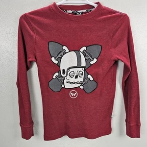 Shaun White Skeleton Skull Cross Red Boarding T-Shirt Boys L (12-14) Skate Board - Picture 1 of 15