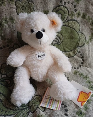 Steiff Original Teddybär Lotte 28 weiß sitzend sehr gut erhalten Sammlerstück - Bild 1 von 4