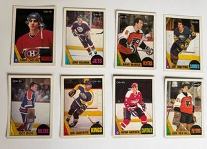 Set Lot 8 NHL 1987-1988 O-Pee-Chee OPC Trading Cards! Ron Hextall Rookie Card! - Picture 1 of 3