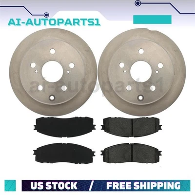 For Toyota Cressida 1989 1990 1991 1992 Rear Brake Rotors + Brake Pads Kit - Image 1 of 4