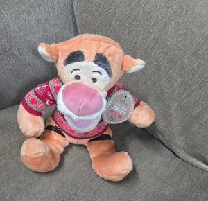 Disney Winnie The Pooh Cozy Sweater Tigger Plush 10" New Hallmark Christmas - Picture 1 of 6