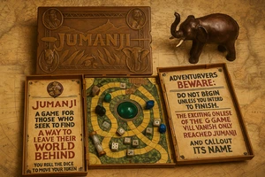 Jumanji Deluxe Elektronisches Brettspiel + Leder Elefant • Collector’s Set - Bild 1 von 14