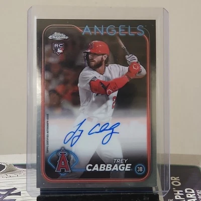  Trey Cabbage RC Auto - 2024 Topps Chrome Angels 😇 🔥 ⚾️ 🔥 ⚾️  - Image 1 of 2