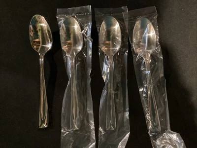 ONEIDA Lincoln Glossy, Set Of 4 TEASPOONS 6 1/4" Flatware NEW - Image 1 of 3