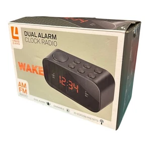 Liquid Ears AM/FM Portable Digital Dual Alarm/Radio Clock Tuner Snooze/Buzzer - Picture 1 of 5
