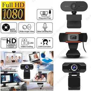 Webcam 1080p Full HD Webkamera USB Mit Mikrofon Windows Mac Android Plug Play - Afbeelding 1 van 27
