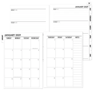 2024 Tabbed Week & Month Calendar FITS Louis Vuitton GM Large Refill Insert+more - Picture 1 of 11