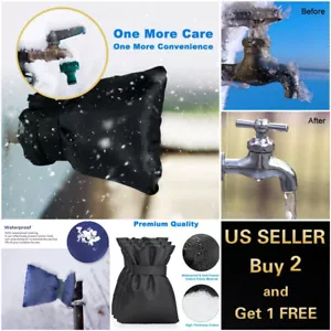 2PCS Winter Outdoor Garden Anti-Freeze Faucet Protective Cover Protector Sock - Picture 1 of 14