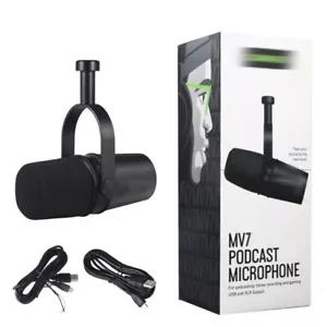 Neu Shure MV7 Cardioid dynamisches Gesangs-/Rundfunkmikrofon USB & XLR-Ausgänge - Bild 1 von 8