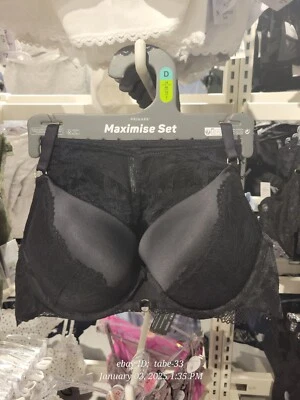 Primark 2 размера больше повысить кружева максимизировать бюстгальтер стринги пуш-ап Knickers комплект Push B - Изображение 1 из 4