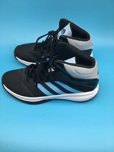 Men’s Adidas High Top Basketball 🏀Shoes Size US 7.1/2 Black/blue. @15 - Picture 1 of 6