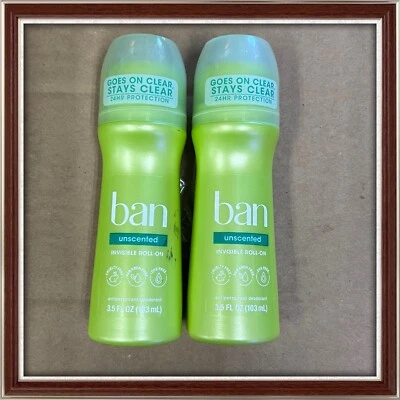 Lote de 2 antitranspirantes invisibles 24 horas Ban sin perfume, desodorantes enrollables Foto 1 de 2