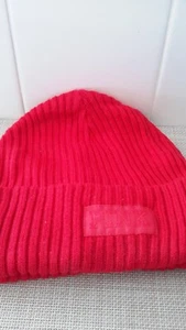 Victoria's Secret PINK Knit Stocking Hat Cap Beanie Red Acrylic One Size - Picture 1 of 5