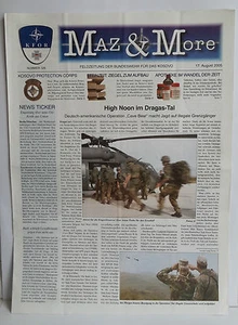 R23> MAZ & MORE FELDZEITUNG DER BUNDESWEHR FUR DAS KOSOVO N.326 AUGUST 2005 - Picture 1 of 1
