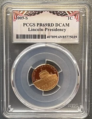 *DEEP CAMEO* 2009-S Lincoln Cent Penny 1C PCGS PF69RD DCAM Presidency - Image 1 of 2