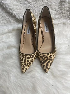 Steve Madden Dasie Cuero Pelo de becerro Estampado de leopardo Tacones sin cordones Talla 10M - Imagen 1 de 11