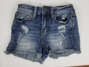Pantaloncini Indigo Rein Denim taglio invecchiato lavaggio scuro donna junior taglia 1 - Foto 1 di 10