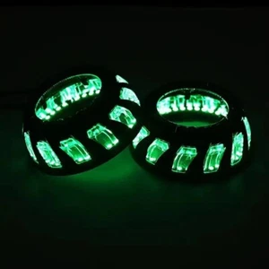 2Pcs LED RGB Rotating Angel Eyes For 3.0'' Bi xenon Projector Lens Headlight DIY - Picture 1 of 6