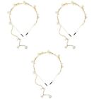  Set of 3 Maiglöckchen-Stirnband Hair Bows for Women Kopfbedeckung