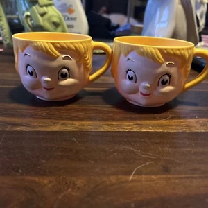 Vintage 1970's Campbell's Soup kids lot of 2 plastic Dolly Dingle mug cup - Picture 1 of 7
