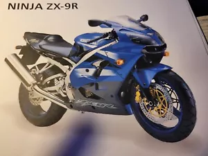 kawasaki zx-9r ninja, blau, EZ 01/04, ca. 26.000 km, TÜV 06/23, Top Zustand - Bild 1 von 5