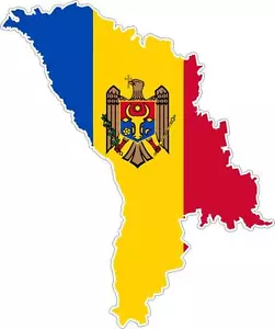 Sticker Adhesive Car Vinyl Flag Card Moldova - Picture 1 of 1