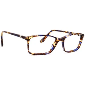 Versace Eyeglasses MOD. 3163 992 Brown Honey Blue Havana Square Italy 52[]17 140 - Picture 1 of 6