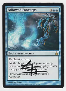 Signed Followed Footsteps HP/DMG Ravnica: City of Guilds Artist Glen Angus MTG! - Picture 1 of 2
