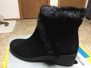 women’s “Adam Tucker by me Too” Noble14 ankle Wedge boots, size 9.5M, black - Picture 1 of 9