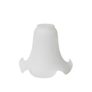 White opal flared bell glass lamp shade - Picture 1 of 1