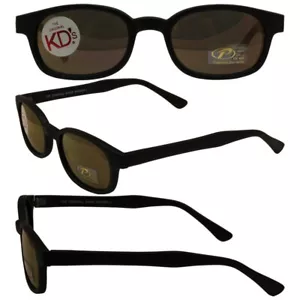 KD's Original Biker Reitbrille Sonnenbrille Gold verspiegelte Gläser - Bild 1 von 2
