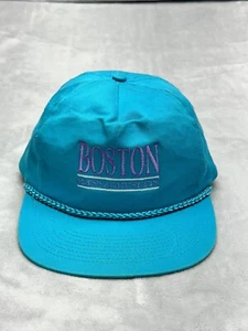 Vintage Boston Massachusette Snapback Rope Hat Embroidered Cap Adult - Picture 1 of 8