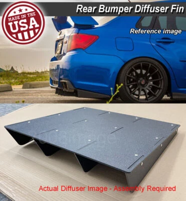 22" x 21" ABS Universal Rear Bumper 4 Fins Diffuser Fin Black Canards For  Dodge - Image 1 of 4