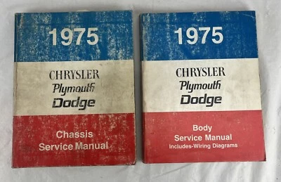 1975 CHRYSLER CORDOBA IMPERIAL PLYMOUTH GRAN FURY DODGE CHARGER SERVICE MANUALS - Image 1 of 4
