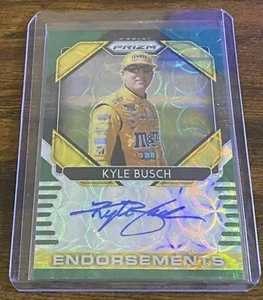 Kyle Busch 2020 Panini Prizm Endorsements Green Scope Auto /50 #E-KY RL01 - Picture 1 of 2