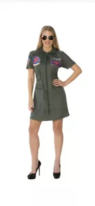 Rubie's Women's (Classic Movie) Deluxe Top Gun Costume Dress, as Shown, Small - Picture 1 of 3