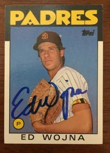 ED WOJNA 1986 TOPPS AUTOGRAPHED SIGNED AUTO BASEBALL CARD PADRES 211 - Picture 1 of 1