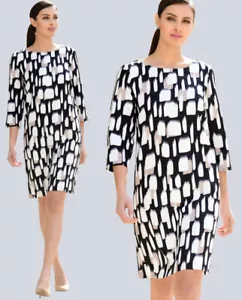 NEU ETUIKLEID GRAFIKPRINT 34 38 40 42 46 ALBA MODA weiss bedruckt 100€ *30680526 - Bild 1 von 11
