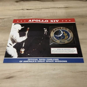 Vintage Official NASA Emblem Patch APOLLO XIV With Mission Data Card - Picture 1 of 3