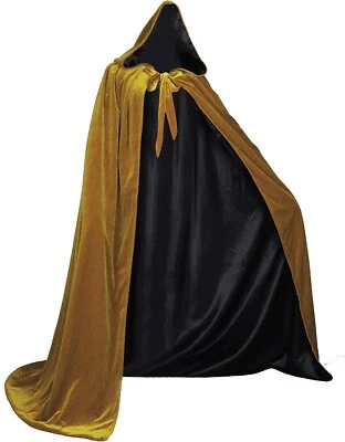 Capa medieval renacentista de terciopelo forrada con satén Foto 1 de 4