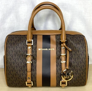 Michael Kors Cartera Bedford Bolso de Viaje Mediano Bolso de Lona Marrón Bellota - Imagen 1 de 9