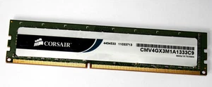 4 GB DDR3-RAM 240-pin 2Rx8 PC3-10600U non-ECC 'Corsair CMV4GX3M1A1333C9' - Foto 1 di 2