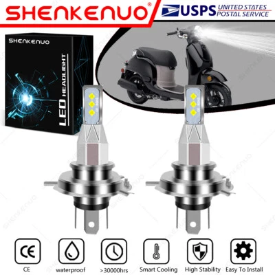 For Honda Metropolitan CHF50 NCH50 NCW50 - 2X HS1 9003 LED Headlights Bulb White - Image 1 of 4