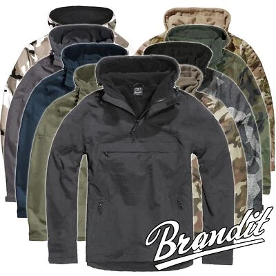 Brandit Hombre Cortavientos Chubasquero Exterior Otoño Invierno Chaqueta S-5XL