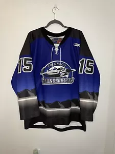 VTG 2002 Colorado Thunderbirds AAA Hockey Jersey Men's Size 52 Rare - Picture 1 of 13
