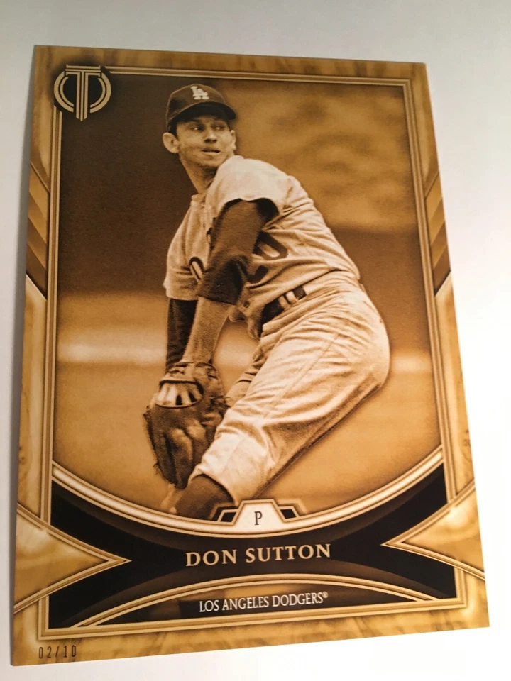 2018 Topps Tribute Jumbo 5x7 Don Sutton Dodgers 75 Gold 02/10 - Image 1 of 1