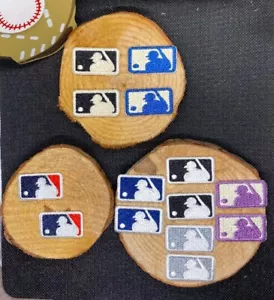 Major League Baseball Batterman Logo DIY Iron on Sew on Patches - Pack of 2 - Picture 1 of 10